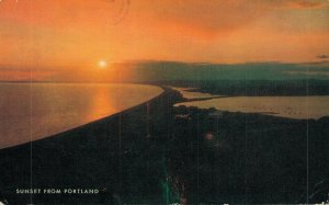 USA Sunset From Portland Oregon Vintage Postcard 08.25