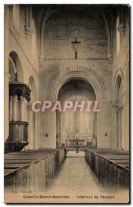 Postcard Old Graville Sainte Honorine Interior of Abbey