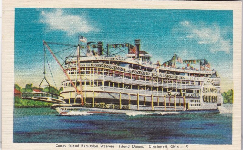 Ohio Cincinnati Coney Island Excursion Steamer Island Queen sk5109