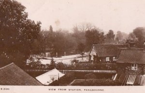 Aerial View From Pangourne Railway Station Berkshire Real Photo Postcard