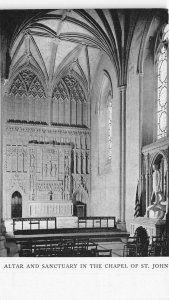 Washington DC 1940s Postcard Cathedral  Altar Sanctuary Chapel of St John