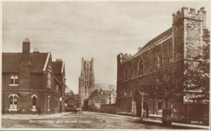 UK Ely Cathedral And kings School Cambridge Vintage RPPC 08.33