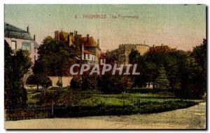 Old Postcard Thionville Promenade