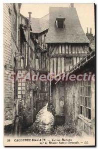 Postcard Old CAUDEBEC En Caux Old Houses On The River St. Gertrude