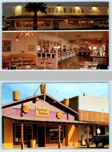 2 Postcards SCOTTSDALE, Arizona AZ ~ Ice Cream Parlor SUGAR BOWL & BASKET HOUSE