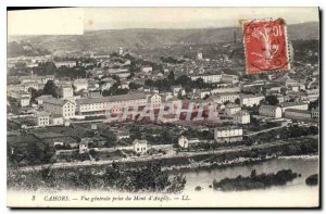 Old Postcard Cahors General view taken of Mont d'Angely