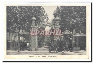 Paris (8th) Old Postcard Parc Monceau