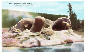 Vintage Postcard 1910's Cater Of Grotto Geyser Yellowstone Nat'l Park Wyoming WY