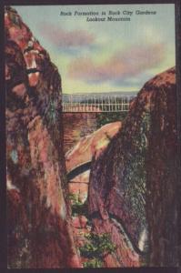 Rock Formation Rock City Gardens Lookout Mountain Postcard 