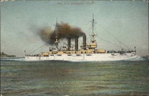 US Battleship Ohio at Sea c1910 Postcard