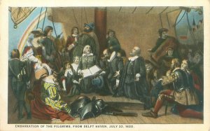 Washington DC Embarkation of Pilgrims from Delft Haven  Painting Postcard