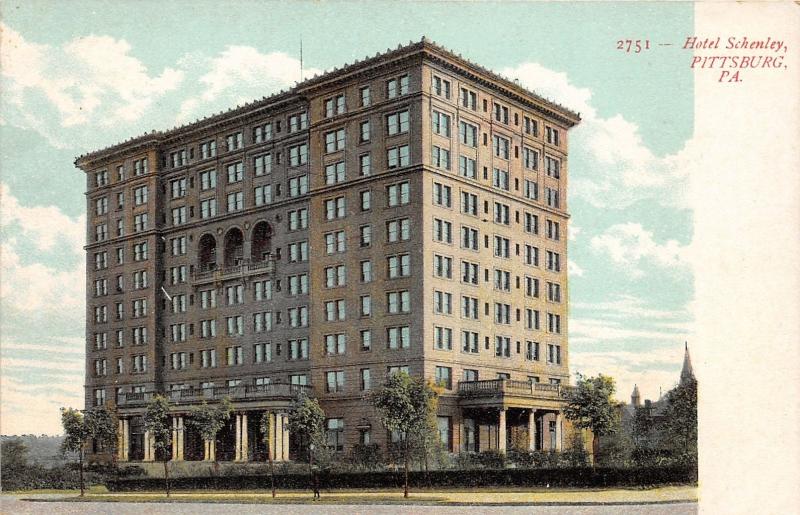 Pittsburgh Pennsylvania~Hotel Schenley~Triple Arches in Middle of Building~c1910