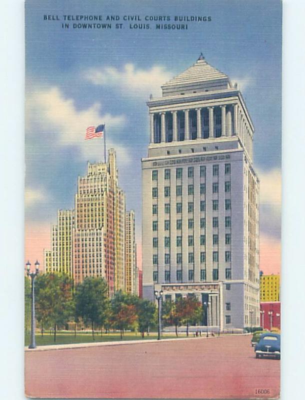 Unused Linen BELL TELEPHONE BUILDING St. Louis Missouri MO G0859