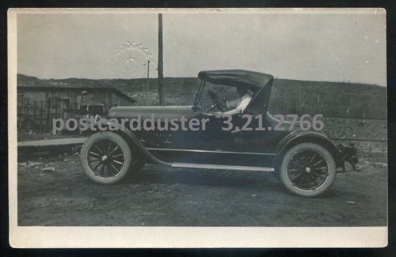 h202 - Canada 1920s Dodge Roadster? Old Car. Real Photo Postcard