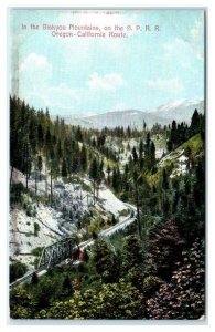 SISKIYOU MOUNTAINS, OR/CA ~ Southern Pacific RAILROAD BRIDGE c1909  Postcard