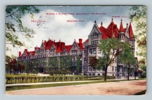 University Of Chicago IL-Illinois, Women's Dormitories, Vintage c1913 Postcard