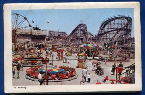 Coney Island New York ny chrome old Postcard Folder