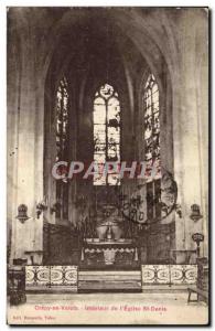 Old Postcard Crepy en Valois Interior L & # 39Eglise St Danis