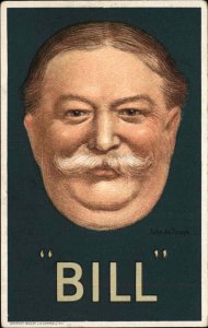 US President William Taft BILL Caricature by John De Yongh c1910 Postcard