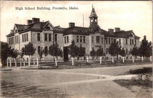 Pocatello, ID Idaho  HIGH SCHOOL Bannock County 1909 Red Cross Pharmacy Postcard