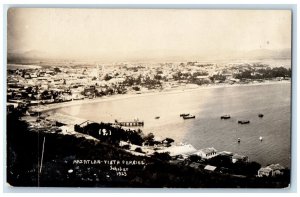 1923 Ship Schober Partial View Mazatlan Sinaloa Mexico RPPC Photo Postcard