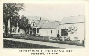 VT, Plymouth, Vermont, Boyhood Home of President Coolidge, RPPC