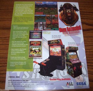 EXTREME HUNTING 2 VIDEO ARCADE GAME MACHINE PROMO FLYER Vintage Retro Artwork