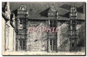 Old Postcard Laval Fenetres The Chateau on the inner court