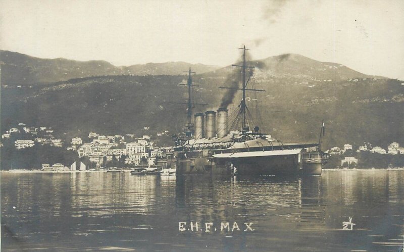 Croatia Abbazia Opatija ca.1912 navy warship fleet Lacroma battle ship rare lot