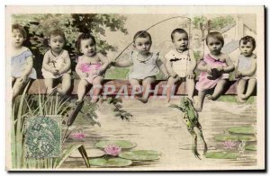 Old Postcard Fantasy Children Bebe Frog Toad