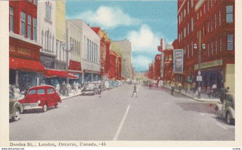 LONDON , Ontario , Canada , 1930s ; Dundas Street