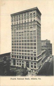 Georgia Atlanta Fourth National Bank Witt Bros C-1910 Postcard 22-7794