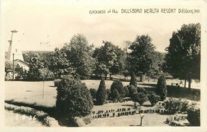 Postcard RPPC Indiana Dillsboro Grounds Dillsboro Health Resort 23-4889