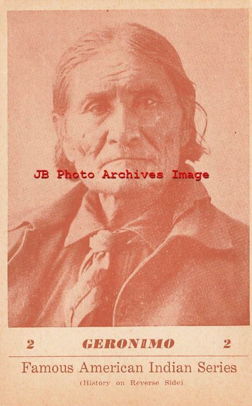 Native American Apache Indian Chief Geronimo, GI Groves No 2