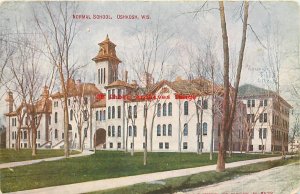 WI, Oshkosh, Wisconsin, Normal School, Exterior View, 1910 PM, Kropp No 5628