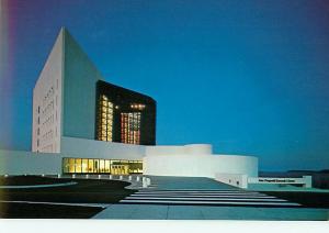 John F Kennedy Library Night Scene Dusk I M Pei Houses   Postcard  # 8746