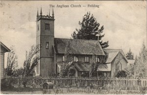 PC NEW ZEALAND, THE ANGLICAN CHURCH, FEILDING, Vintage Postcard (B41537)