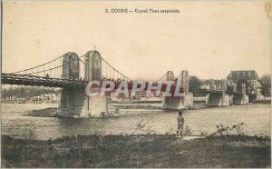 Grand Old Postcard Cosne Suspension Bridge