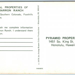 1976 Baca County, Colo Cimarron Ranch Properties Advertising Real Estate CO A217