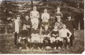  Team Photo FG 1911-12 Stanstead Abbotts Hertfordshire RPPC Postcard E5 (AS IS)