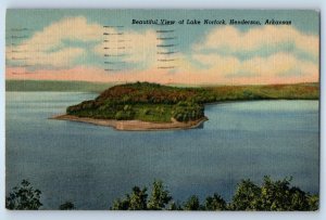1954 Henderson Arkansas AR Vintage Postcard Beautiful View Lake Norfolk Scene