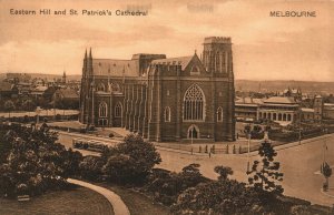 Australia Eastern Hill and St. Patrick's Cathedral Melbourne Postcard 08.93