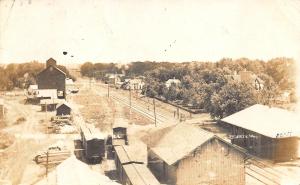 Toulon IL Railroad Station Train Depot F.E. White Photo 1904 RPPC Postcard