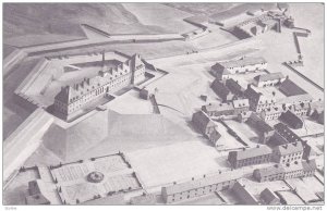 Section Of Fortress of Louisbourg Showing Citadel, From A Model In The Louisb...