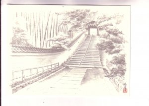 Sketch of Kinkaku-Ji,  The Way Back, Kyoto, Japan