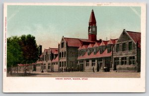 Union Depot Ogden Utah c1900s Postcard G24