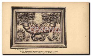 Old Postcard The Moutier Ahun Creuse Interior of the Church Fund Panel of a l...