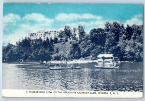 1943 Wingdale New York Postcard Waterfront Berkshire Country Club Eagle Cards