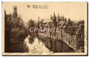 Old Postcard Bruges Quai du Rosaire