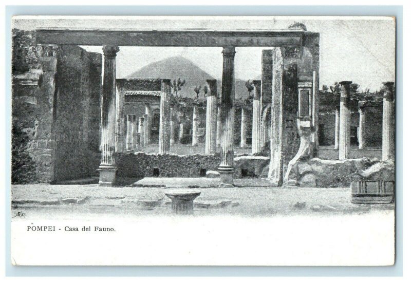 c1910's Pompei Casa Del Fauno Italy Unposted Antique Postcard 